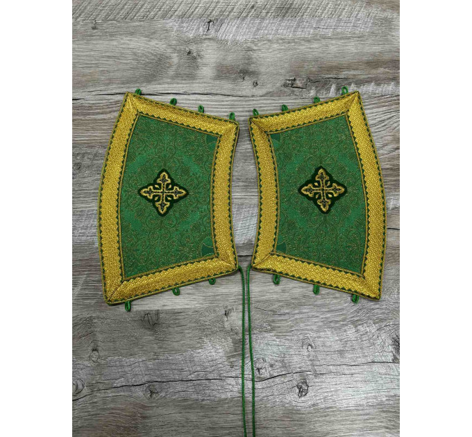 Church vestment set - Orthodox sticharion, orar, and cuffs on brocade - Deacon