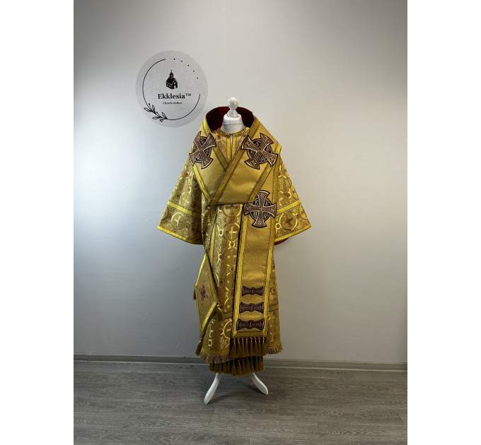 Combined Bishop's silk Vestments - Vestment set for Bishop - Archbishop's set