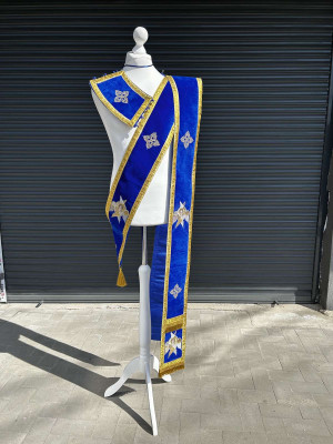 Embroidered orar on velvet - Double orar for deacon - Greek style orar Embroidered orar on velvet - Double orar for deacon - Greek style orar