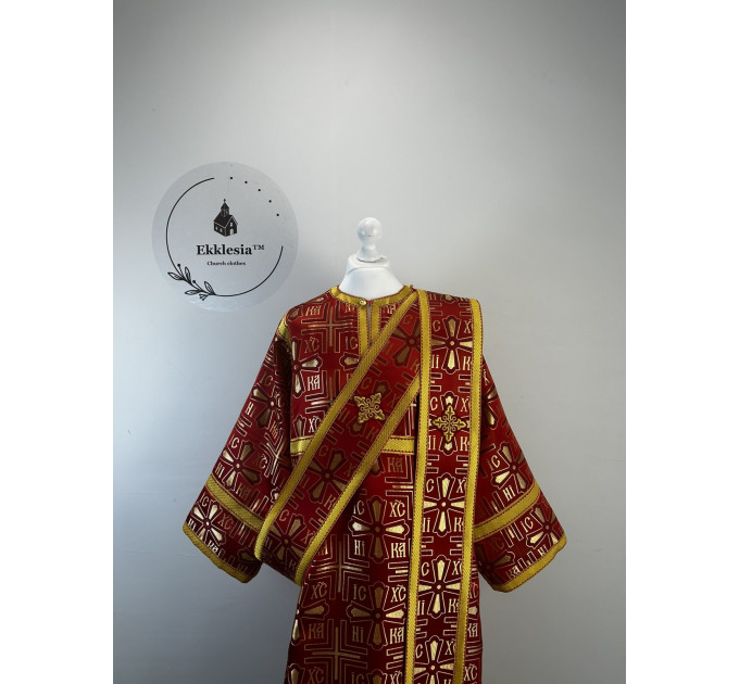 NIKA - Orthodox archdeacon's vestment - Stichar with double orar and cuffs