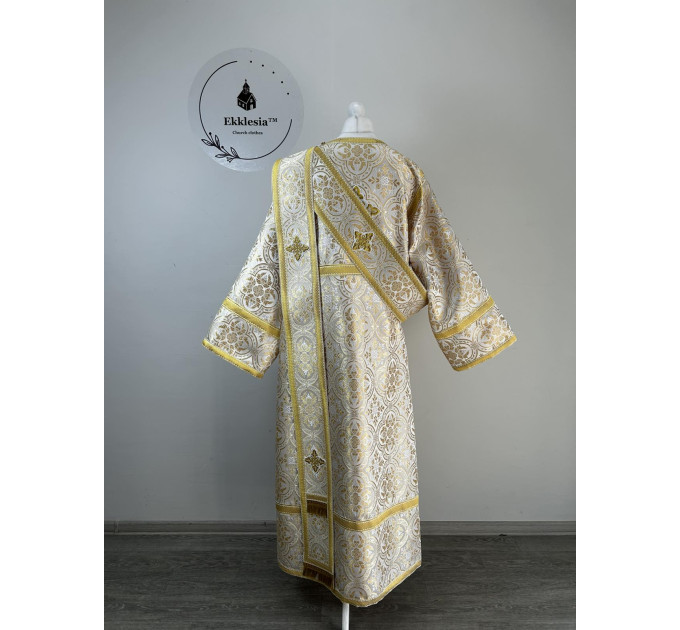 Blue protodeacon's alb - Orthodox Vestment - Deacon's set of vestments - Garment