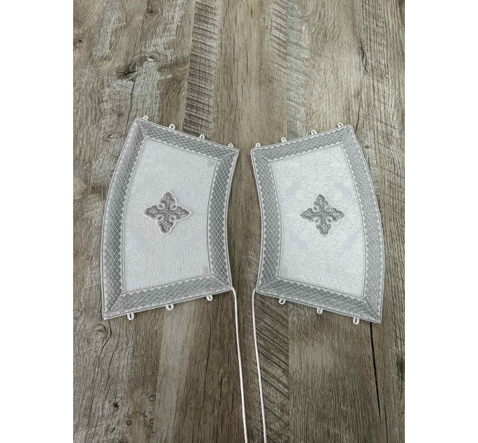 Church vestment set - Orthodox sticharion, orar, and cuffs on brocade - Deacon