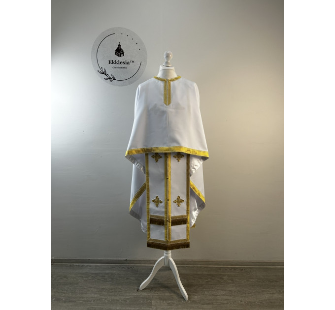 Classic priest vestment set in gabardine - Greek-style vestment - Orthodox vestment