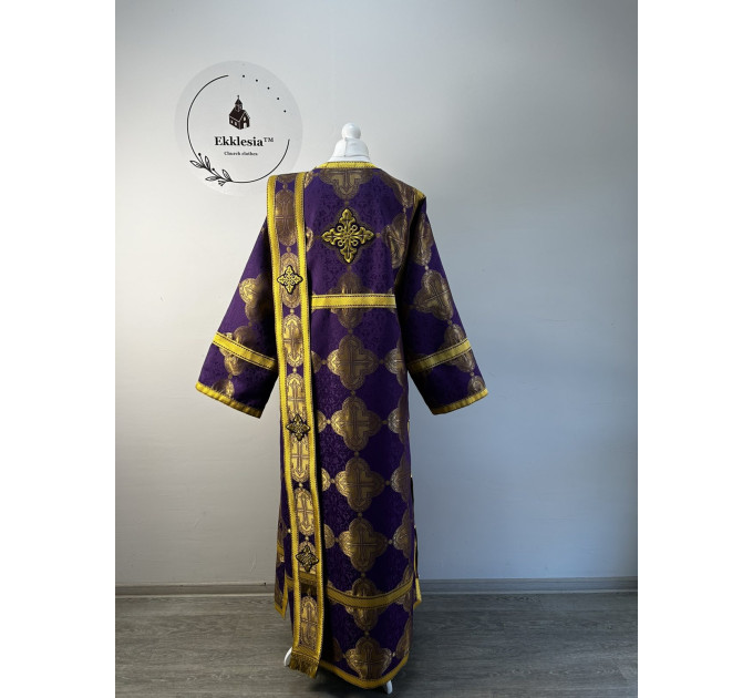 Deacon's yellow sticharion - Orthodox Vestment - Deacon's set garment- Stikhar