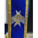 Embroidered orar on velvet - Double orar for deacon - Greek style orar
