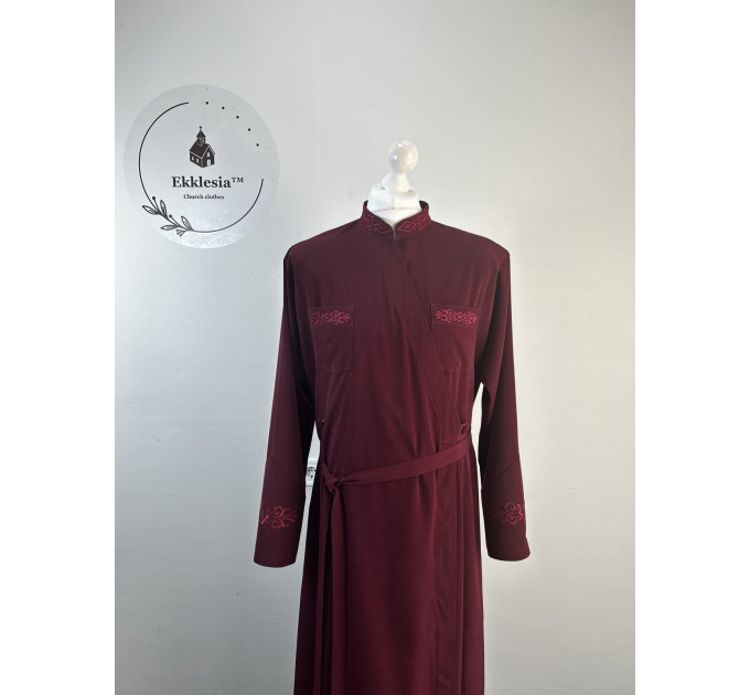 Embroidered Greek style cassock - Orthodox cassock - Inner cassock - Rhason