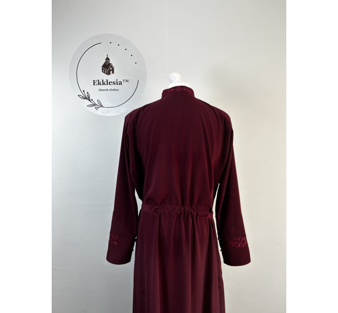 Embroidered Greek style cassock - Orthodox cassock - Inner cassock - Rhason