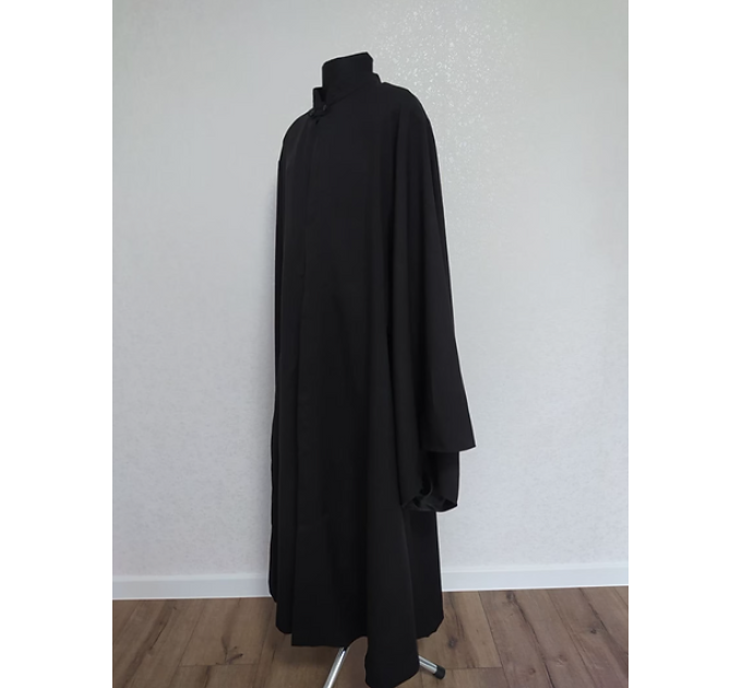 Greek riassa with machine embroidery - Black exorason - Outer cassock with grape