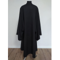 Greek riassa with machine embroidery - Black exorason - Outer cassock with grape