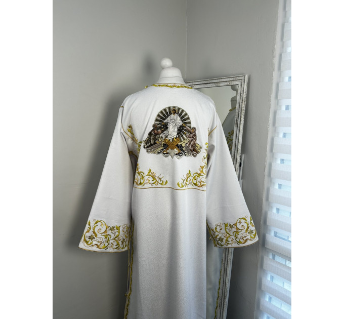 Green embroidered Deacon's vestments set - Deacon's alb - Orthodox Vestment