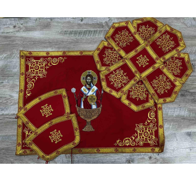 New embroidered vestment set - Vestment for priest in Greek stylechalice covers