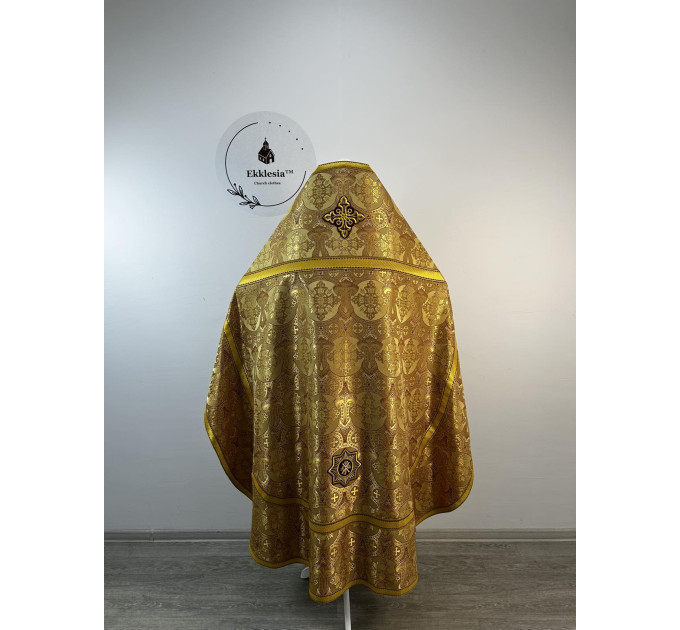 Orthodox priest vestments made of brocade - Liturgical vestment set - Slavic set