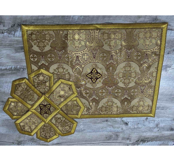 Orthodox priest vestments made of brocade - Liturgical vestment set - Slavic set