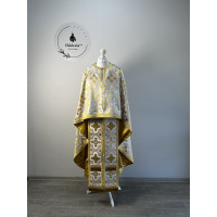 Violet Greek style vestment in Greek brocade - Priest vestment Liturgical cloth