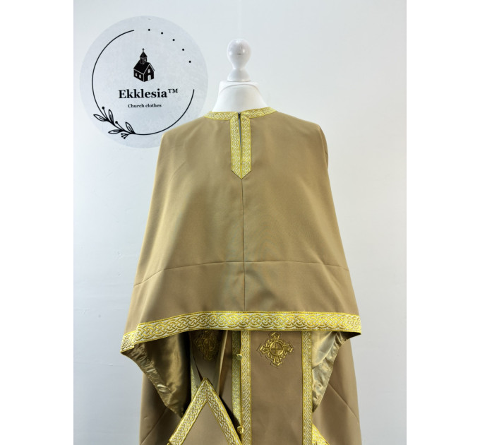 Classic priest vestment set in gabardine - Greek-style vestment - Orthodox vestment