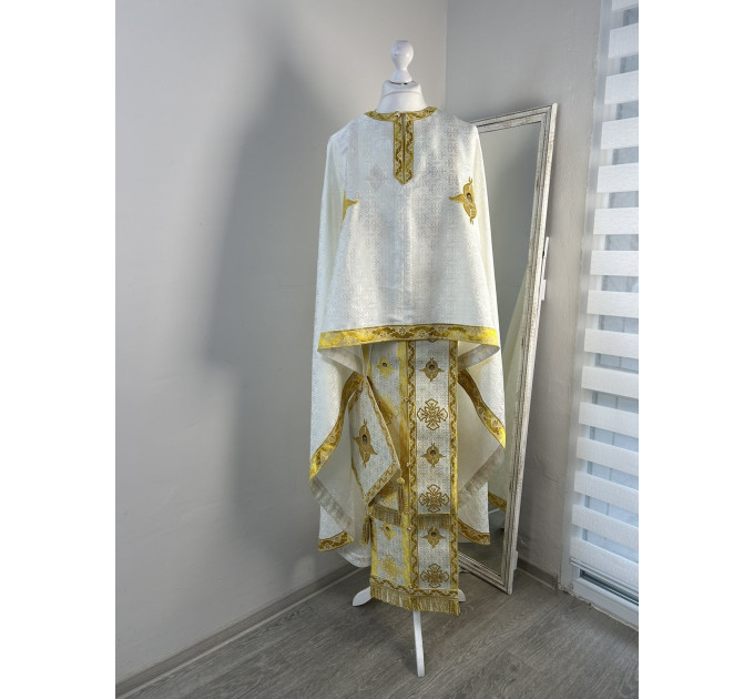 Vestment for priest made of Greek fabric