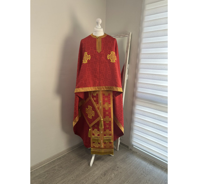 Vestment for priest made of Greek fabric