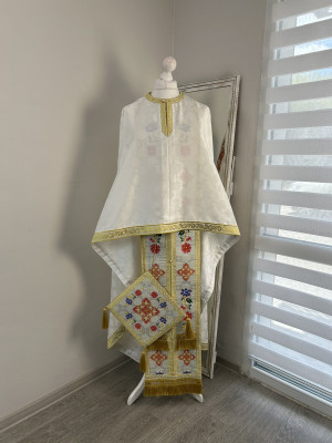 Vestment for priest made of Greek fabric