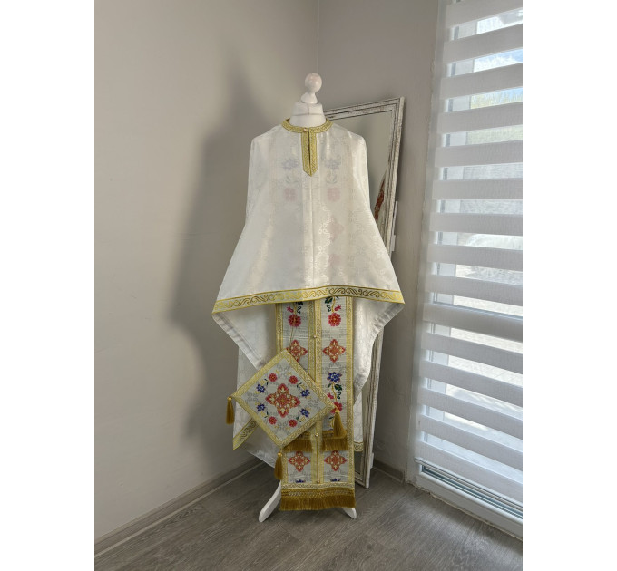 Vestment for priest made of Greek fabric