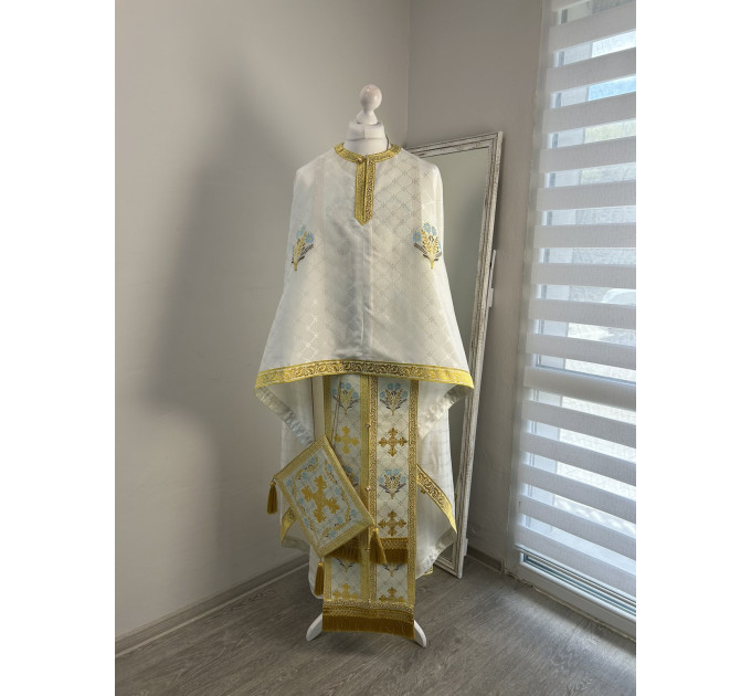 Vestment for priest made of Greek fabric
