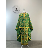 Priest vestment - Greek vestment in brocade - Green phelon