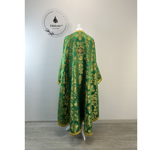 Priest vestment - Greek vestment in brocade - Green phelon