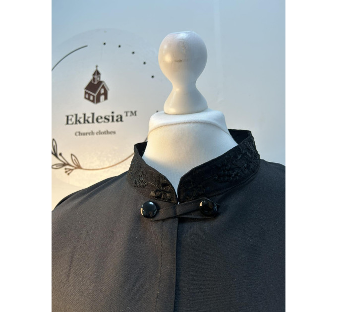 Greek style riassa with grape machine embroidery - Greek style Ryassas - Orthodox Greek outer cassock - External cassock - Rhason - Exorhason