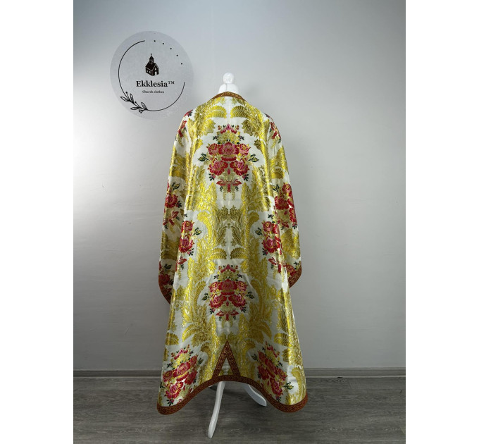 Priest's vestment made of floral brocade - Orthodox vestment set - Greek style phelon