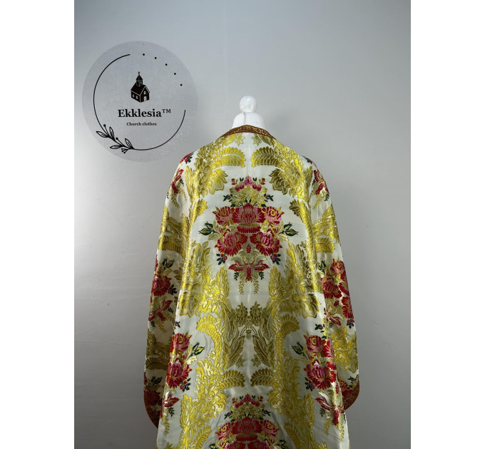 Priest's vestment made of floral brocade - Orthodox vestment set - Greek style phelon