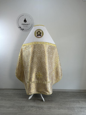 Slavic style Priest vestment - Combined vestment in velvet and brocade
