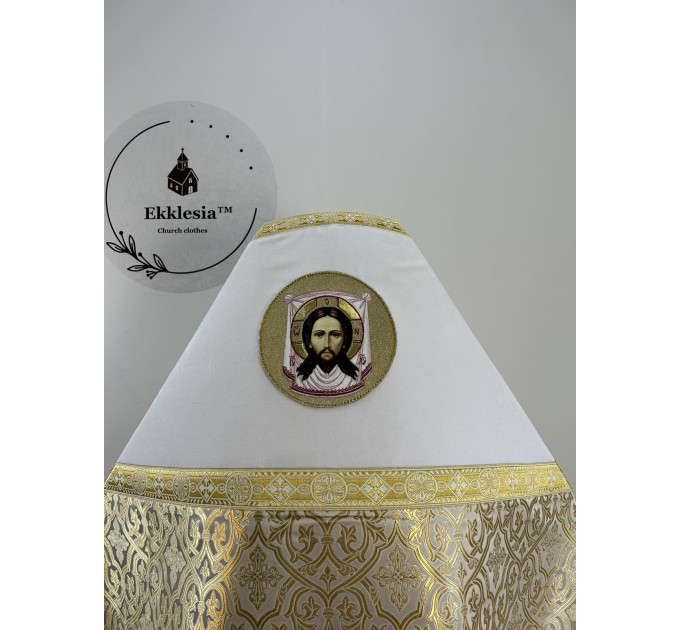 Slavic style Priest vestment - Combined vestment in velvet and brocade