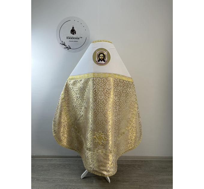 Slavic style Priest vestment - Combined vestment in velvet and brocade