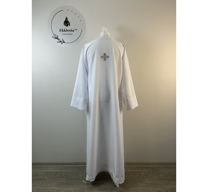 Classic podryznik with lace trim - White stikhar under the vestment