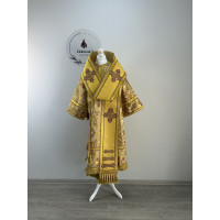 Bishop's vestment set in gold brocade - Vestment set for Archbishop