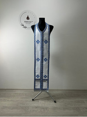 Embroidered priest stole and cuffs - Epitrachil, cuffs - Communion priest set Embroidered priest stole and cuffs - Epitrachil, cuffs - Communion priest set