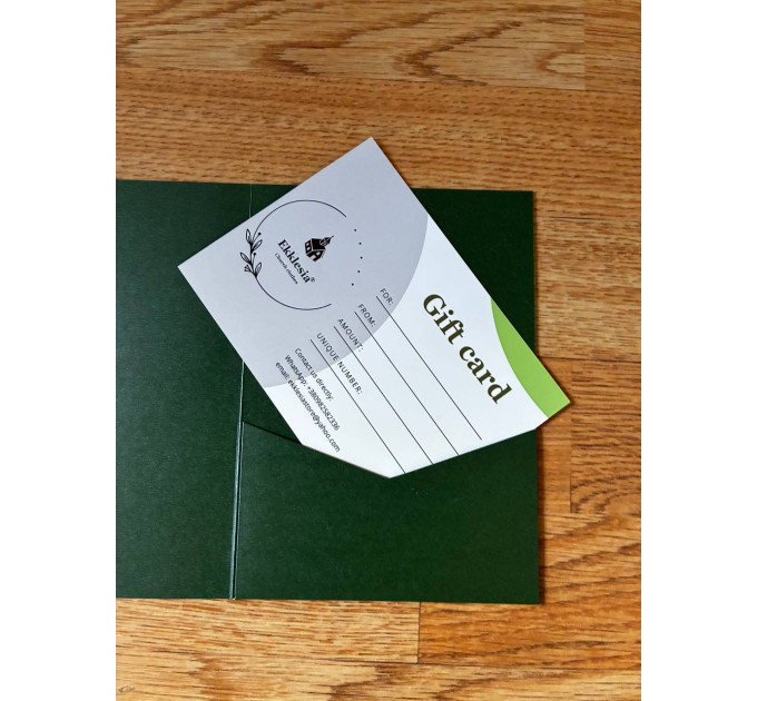 Gift certificate for any amount