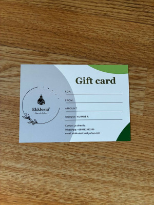 Gift certificate for any amount Gift certificate for any amount