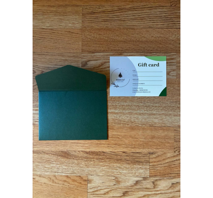 Gift certificate for any amount