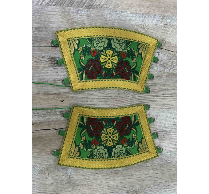 Greek style priest vestment - Phelon made of floral pattern brocade