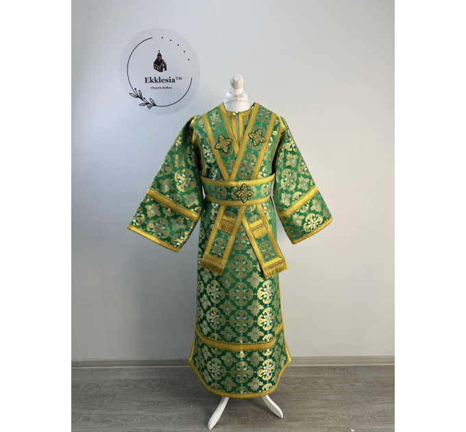 Afon subdeacon's set - Sticharion and single orar in Greek brocade - Church vestment