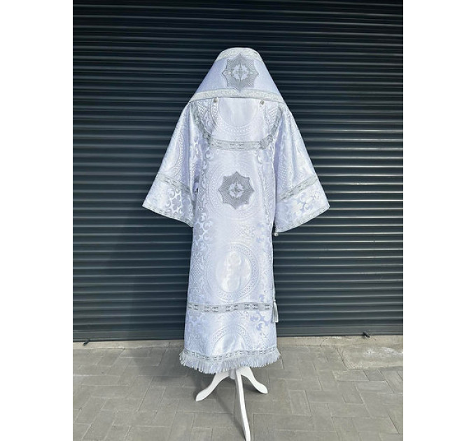 White Bishop's silk vestment set - Vestment set for Bishop - Archbishop's set