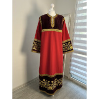 Combined orthodox sticharion - Altar server reader robe in velvet and gabardine