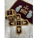 Embroidered Orthodox Chalice Covers with peacocks - Aer and chalice veil set - Chalice Covers