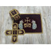 Embroidered Orthodox Chalice Covers with peacocks - Aer and chalice veil set - Chalice Covers