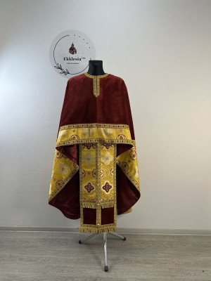 Embroidered priest vestment with peacocks in Greek style Embroidered priest vestment with peacocks in Greek style
