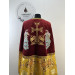 Embroidered priest vestment with peacocks in Greek style