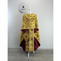 Greek style priest vestment - Gold floral brocade phelon