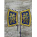 Greek style priest vestment - Phelon made of blue floral pattern brocade