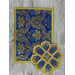 Greek style priest vestment - Phelon made of blue floral pattern brocade