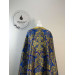 Greek style priest vestment - Phelon made of blue floral pattern brocade